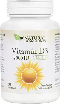 Natural Medicaments Vitamín D3 2000 IU 90 tbl.