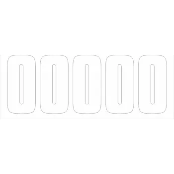 Papír Samolepicí O bílá samolepící vinylová fólie arch 5 ks - písmena 75 mm