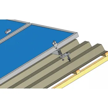 montážní sada pro solární panel Set konstrukce pro 16 panelů 4kW, kotvení pomocí kombi šroubů do dřeva (Střešní konstrukce pro solární panely)