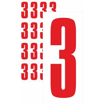 Speciální papír Čísla samolepicí 3 červená samolepící vinylová fólie velikost znaku 95 mm