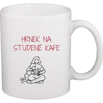 Hrnek malý bílý s potiskem Hrnek na studené kafe