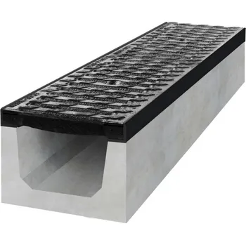 Odvodňovací žlab Betonový žlab B125 s litinovou mříží H200 1000 x 200 x 200 mm