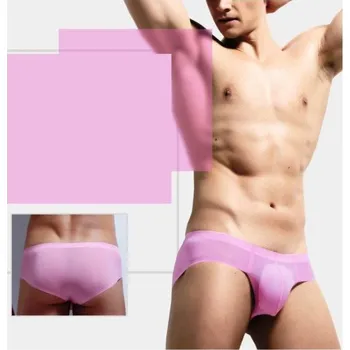 Slipy Pánské slipy bezešvé, ultratenké, Ice Silk Růžová M