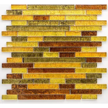 Obklad Skleněná mozaika, zlatá, bronzová 15x48/98/148/198x8mm