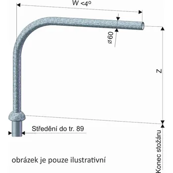 Venkovní osvětlení KOOPERATIVA Výložník UZB 3-2000/120 žárový zinek 12200-00202