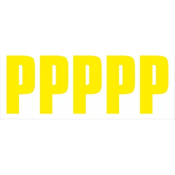 Papír Samolepicí P žlutá samolepící vinylová fólie velikost znaku 200 mm