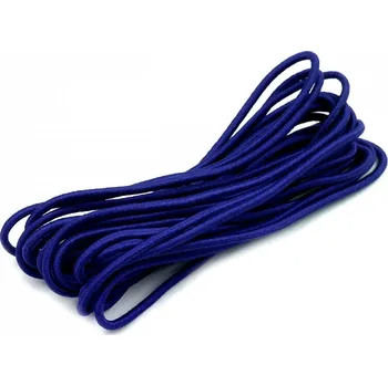 Textilní guma Kulatá pruženka průměr 2 mm svazek 3m tmavě modrá