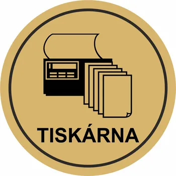 Speciální papír Tiskárna - zlatá mat samolepící vinylová fólie 90x90 mm