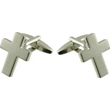 Manžetový knoflíček Manžetové knoflíčky farář kříž Stříbrná