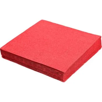 Papírový ubrousek Ubrousky 33x33cm červené 2-vrstvé, 50ks/bal.