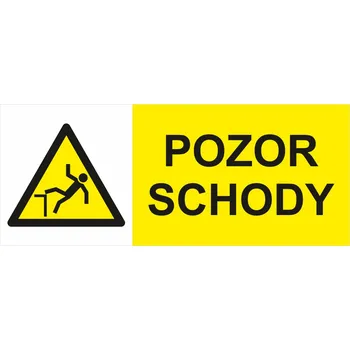 Pozor schody samolepící vinylová fólie 210x70 mm