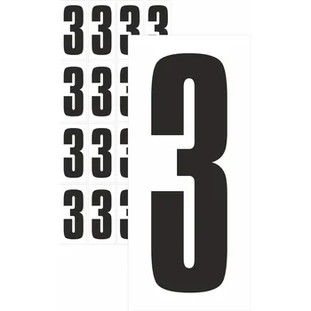 Samolepící etiketa Čísla samolepící 3 černá samolepící vinylová fólie velikost znaku 150 mm