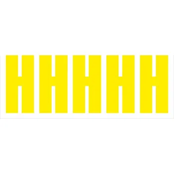 Speciální papír Samolepicí H žlutá samolepící vinylová fólie arch 5 ks - písmena 100 mm