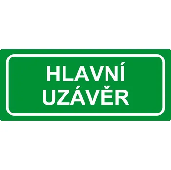 Hlavní uzávěr plast 0,5mm 210 x 90 mm