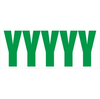 Samolepící etiketa Samolepicí Y zelená samolepící vinylová fólie velikost znaku 200 mm
