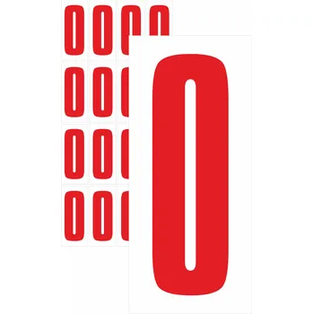 Speciální papír Čísla samolepicí 0 červená samolepící vinylová fólie velikost znaku 95 mm