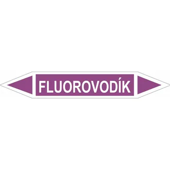 Oboustranná šipka - Fluorovodík Samolepka PVC 1: arch 5 ks - 333x52mm