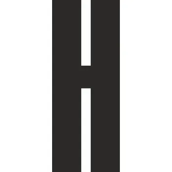 Speciální papír Mag. fólie písmeno H-č/b magnet tisk 0,4 mm 120x220mm