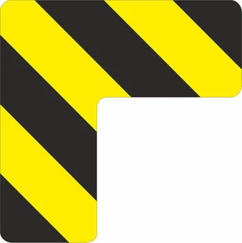 Značení Značení 5S Roh žlutočerný podlahové samolepky Roh 125 x 125 mm 2ks