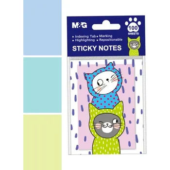 Blok lep. M&G So Many Cats 50 x 77 mm - 100 listů, mix / 1ks