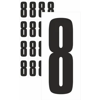 Samolepící etiketa Čísla samolepící 8 černá samolepící vinylová fólie velikost znaku 150 mm