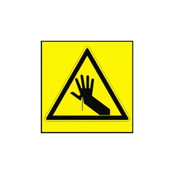 Nebezpečí propíchnutí ruky samolepící vinylová fólie 45 x 45 mm