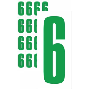 Speciální papír Čísla samolepicí 6 zelená samolepící vinylová fólie velikost znaku 95 mm