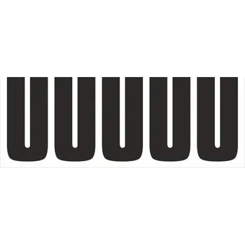 Papír Samolepicí U černá samolepící vinylová fólie velikost znaku 200 mm