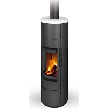 Krbová kamna ROMOTOP LUANCO N 01 AKUM keramika bílá matná 90901 - krbová akumulační kamna