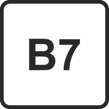 Značení označení paliv B7 - nafta do 7% biosložky samolepka UV tisk arch 20ks 15 mm