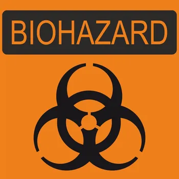 Biohazard samolepící vinylová fólie 75x75 mm - 6ks