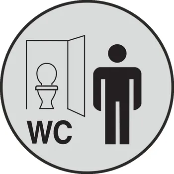 Speciální papír WC muži klozet - stříbrná mat samolepící vinylová fólie 90x90 mm