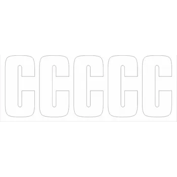 Speciální papír Samolepicí C bílá samolepící vinylová fólie arch 5 ks - písmena 100 mm