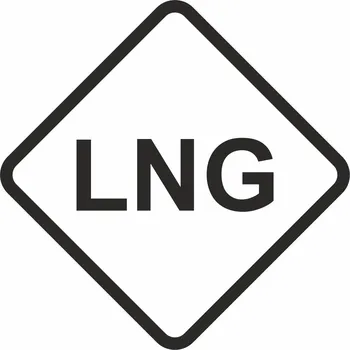 označení paliv LNG - zemní plyn samolepka UV tisk arch 15+15 ks (30mm+15mm)