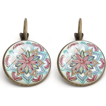 Náušnice Náušnice s francouzské háčky---Nehty květiny (bronzová barva)