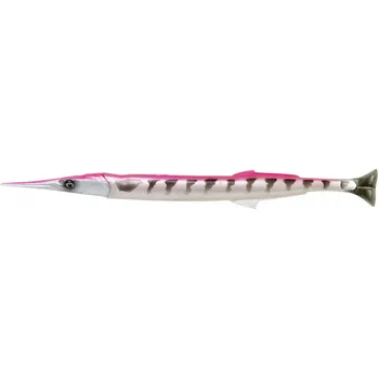 Umělá nástraha Savage Gear Gumová Nástraha Jehlice SG 3D Line Thru Needlefish Pulsetail 2+1 30cm 85g Varianta: Pink Barra