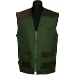 Afars hnědá kůže lovecká vesta Velikost: XL,