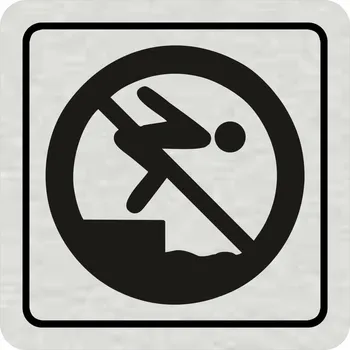 Samolepící etiketa Zákaz skákání do bazénu