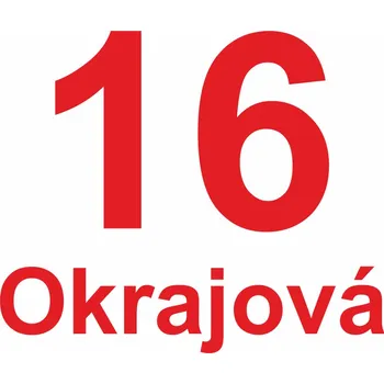 Číslo orientační - 9 (číslo, řádek textu, bez rámečku, bílá) plast 5 mm 200 x 160 mm