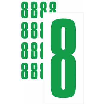 Papír Čísla samolepicí 8 zelená samolepící vinylová fólie velikost znaku 200 mm