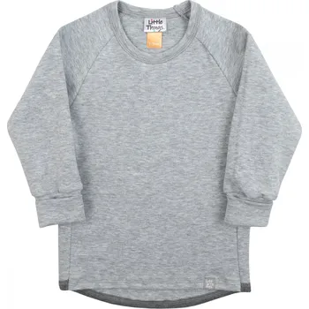 Pánské tričko světle šedé bavlněné tričko s dlouhým rukávem