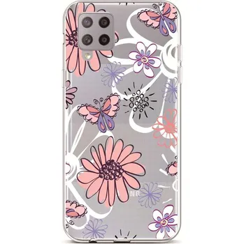 Pouzdro na mobilní telefon Kryt Samsung A42 silikon Flowers (obal neboli pouzdro na Samsung A42)