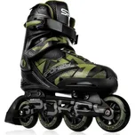 Spokey MAKAN Kolečkové brusle, černo-zelené, ABEC9 Carbon, vel. 40-43