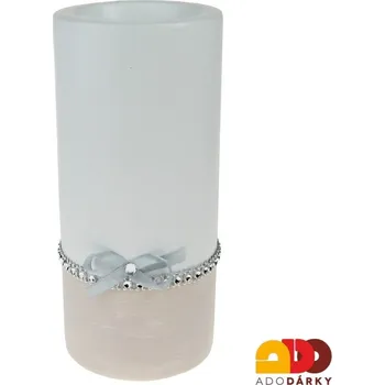 Svícen Svícen válec růžový 20,5 cm (Kulatý vysoký svícen na jednu svíci)