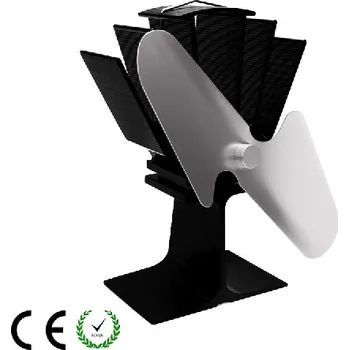 Krbový ventilátor Krbový ventilátor dvoulopatkový stříbrný