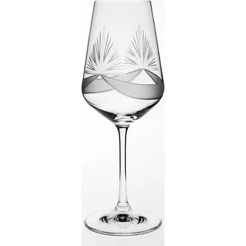 Sklenice Bohemia Crystal - broušené skleničky na víno Sandra Půlměsíc (350 ml, 2 ks)