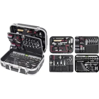 Sada nářadí KRAFTWERKTOOLS BEST OF KW: Souprava nářadí B100 s uni klíčem 17/22mm 169ks ABS kufr