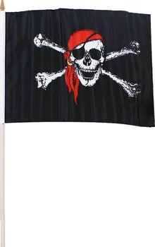 Karnevalový doplněk Rappa Vlajka pirátská 47 x 30 cm