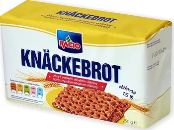 Trvanlivě pečivo Racio Knäckebrot žitný s vysokým obsahem vlákniny 250 g