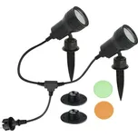 LED venkovní bodové osvětlení Briloner IP44 3W 250lm 3000K černě 2ks - zapichovací